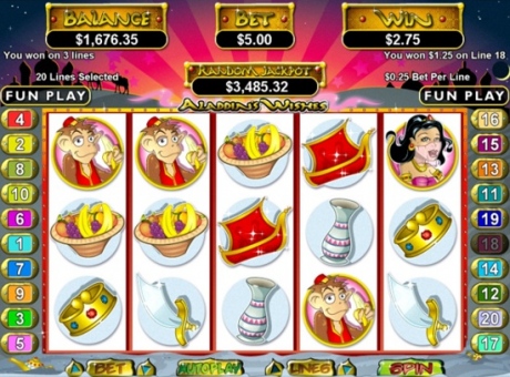 Aladdins Wishes - RTG Progressive Slot