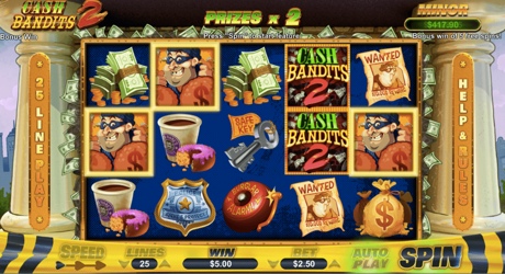 Cash Bandits 2 - RTG Progressive Slot