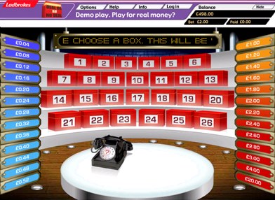 Deal or No Deal Bonus Screen