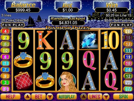 Diamond Dozen - RTG Progressive Slot