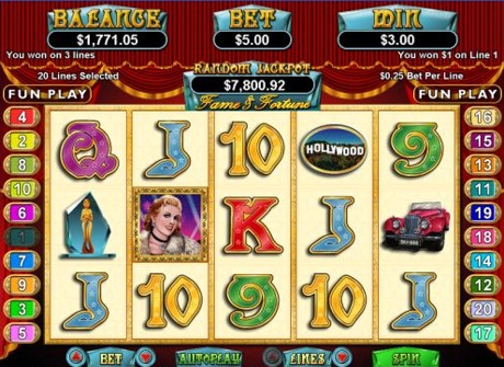 Fame and Fortune - RTG Progressive Slot