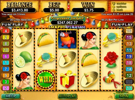 Jackpot Piñatas - RTG Progressive Slot