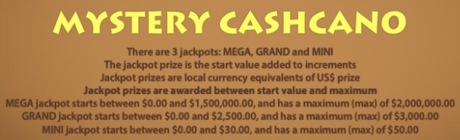 Mystery Cashcano Jackpot Rules