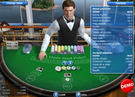 Oasis Stud Poker Premium Progressive