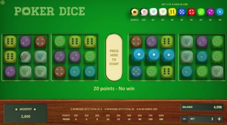 Play Poker Dice