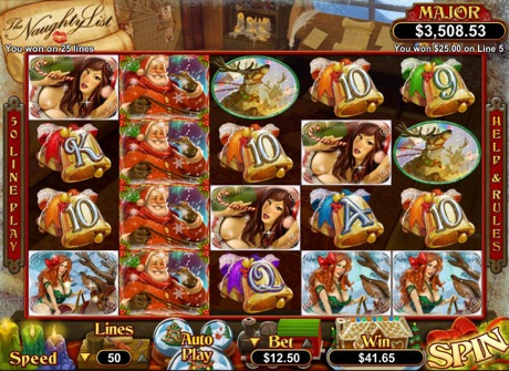 The Naughty List - RTG Progressive Slot