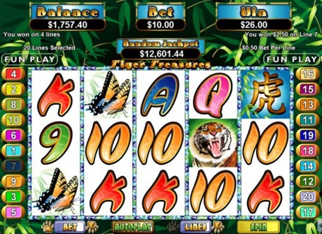 Tiger Treasures - RTG Progressive Slot