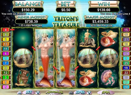 Tritons Treasure - RTG Progressive Slot