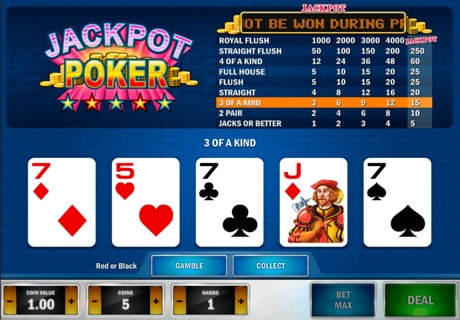 Jackpot Poker Video Poker